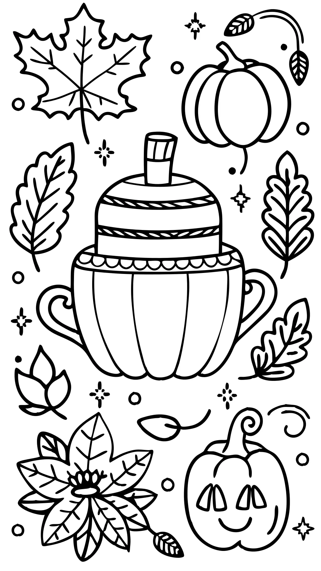 fall adult coloring page